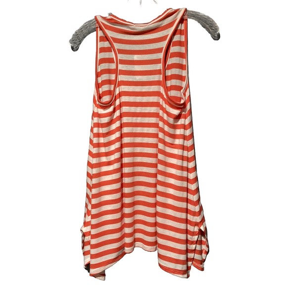 Ella Moss Orange & White Striped Swing Tank Top with Pockets Size Medium - Picture 2 of 10